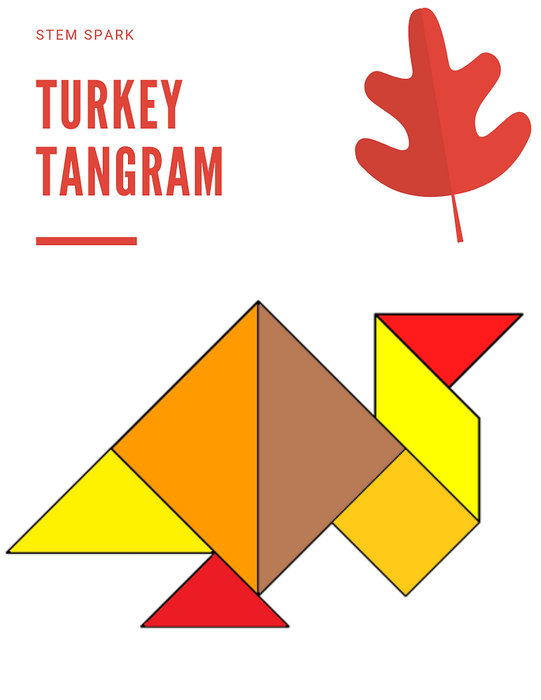Free turkey tangram for thanksgiving