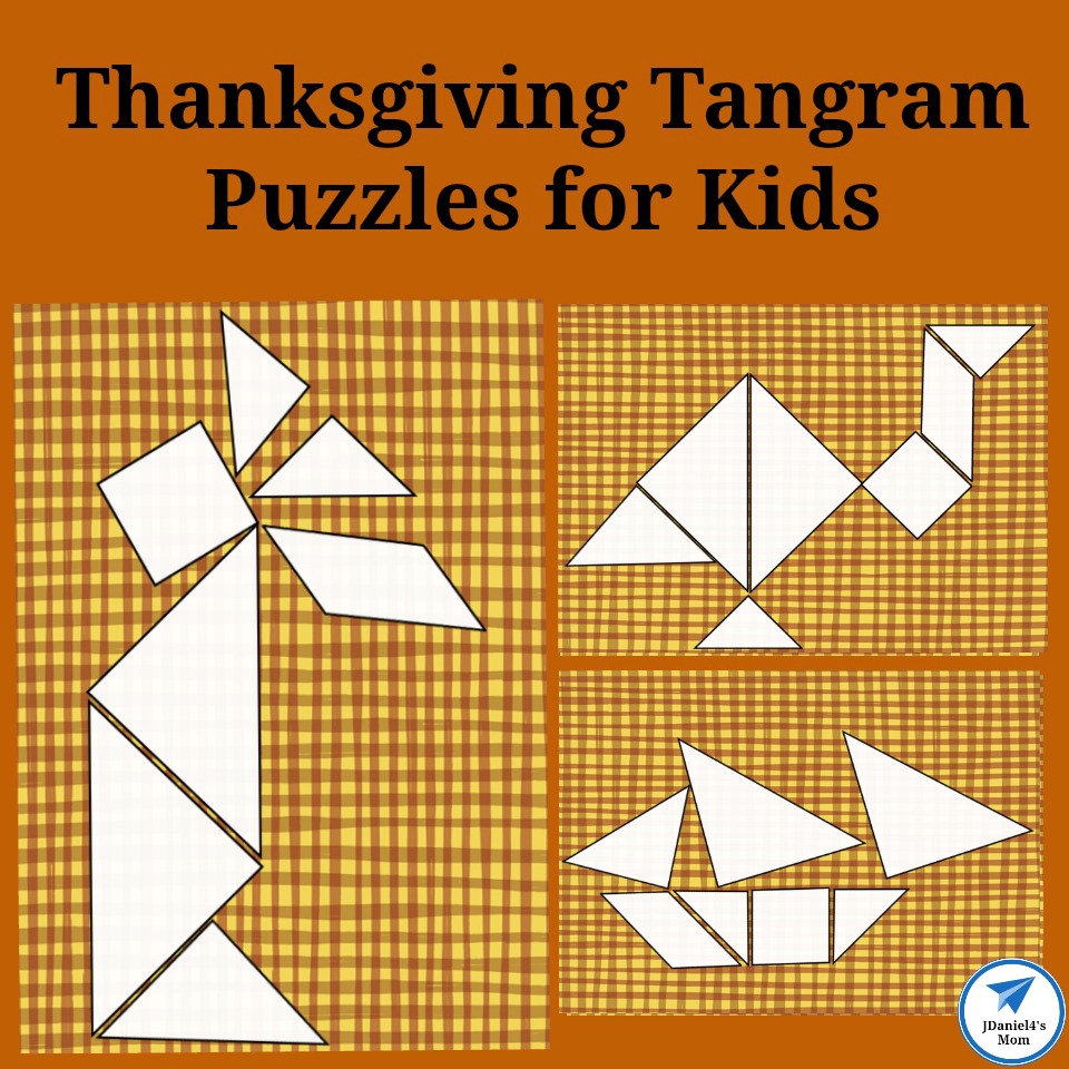 Thanksgiving tangram puzzles for kids