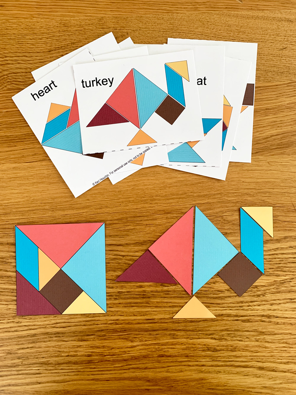 Printable thanksgiving tangrams