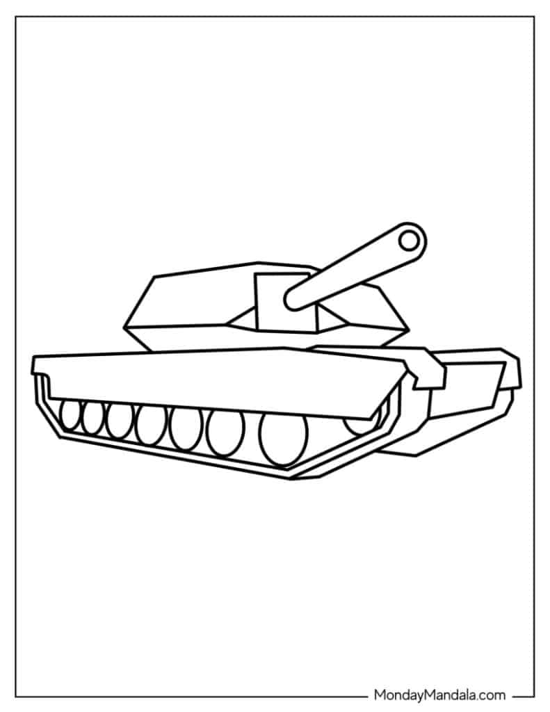 Tank coloring pages free pdf printables