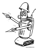 Robot coloring pages