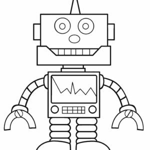 Robot coloring pages printable for free download