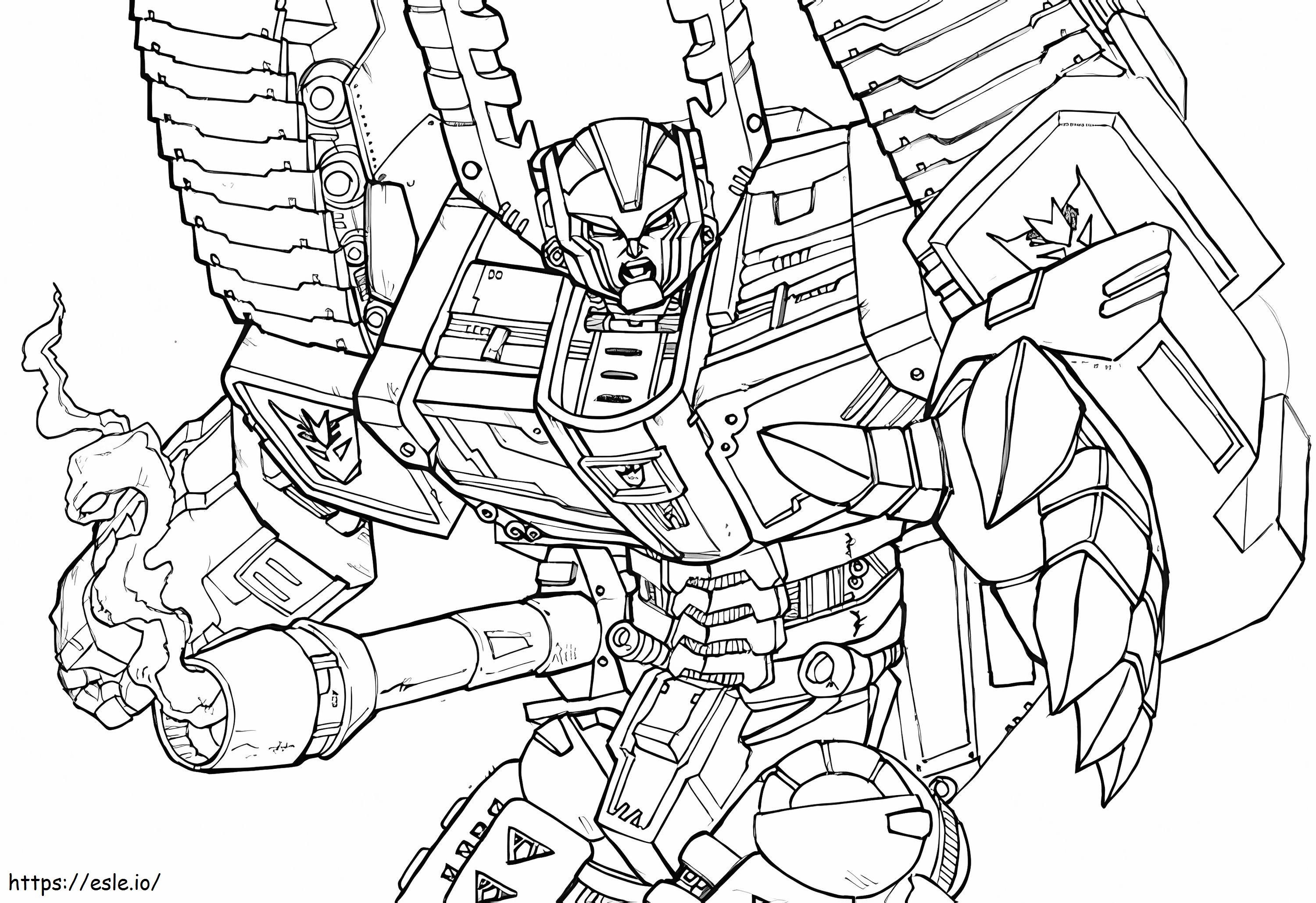 Transformers tank coloring page