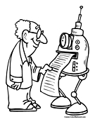 Robot coloring pages