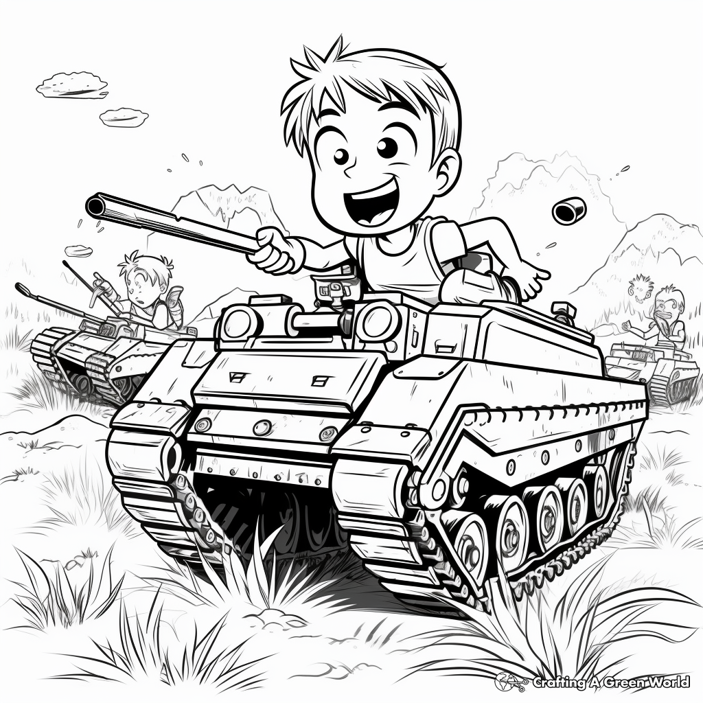 Tank coloring pages