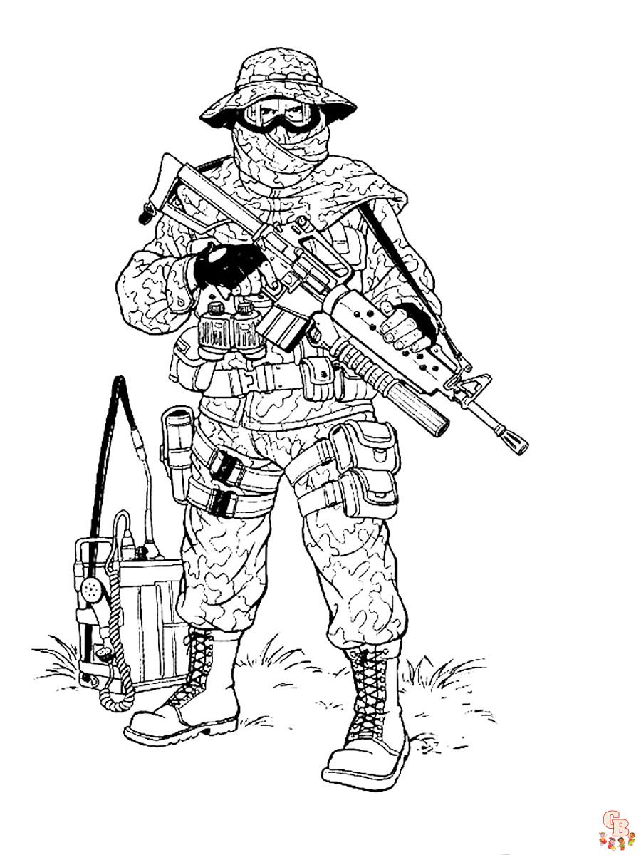 Get creative with army coloring pages for kids