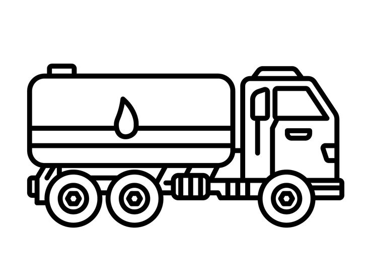 Tanker truck coloring pages