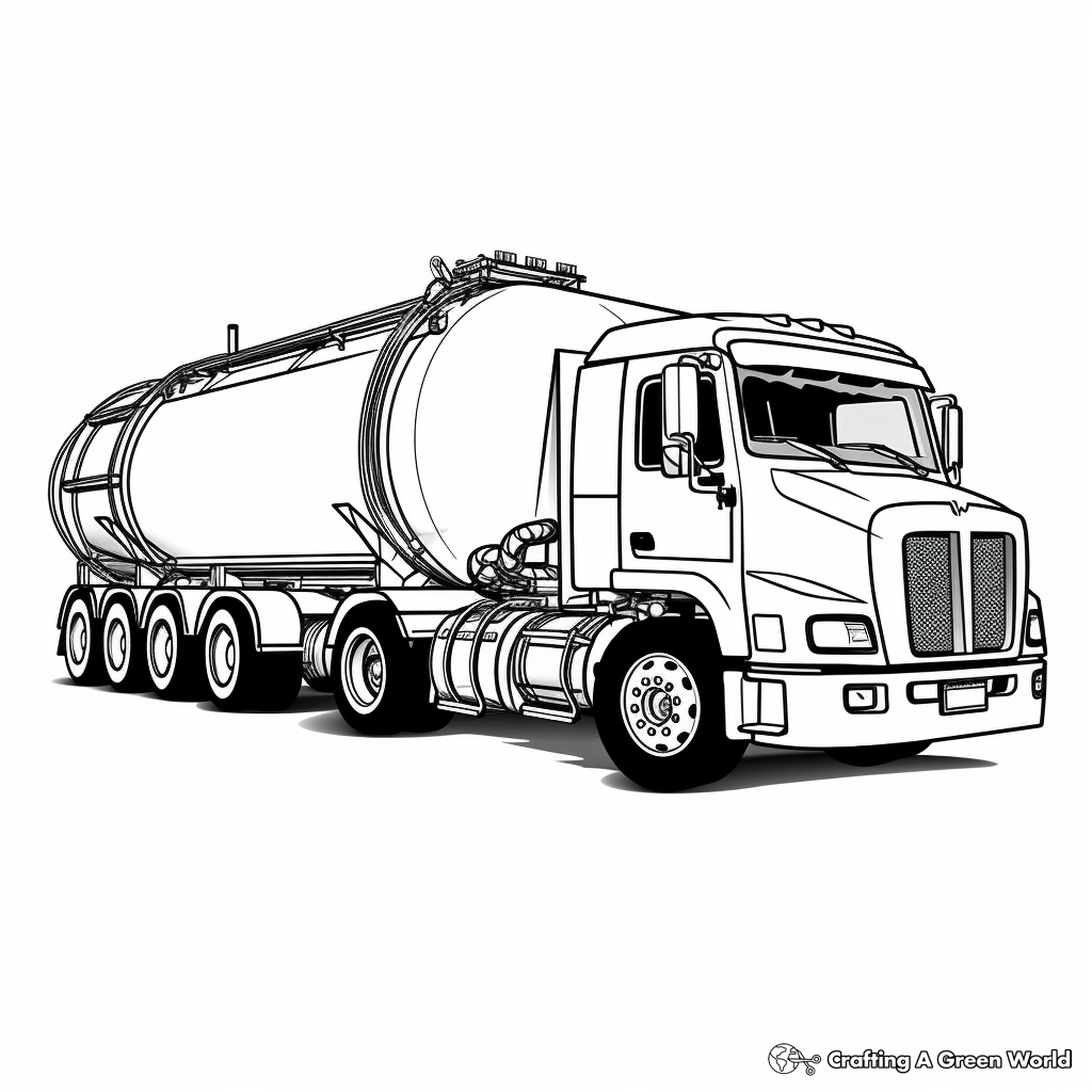 Tanker truck coloring pages