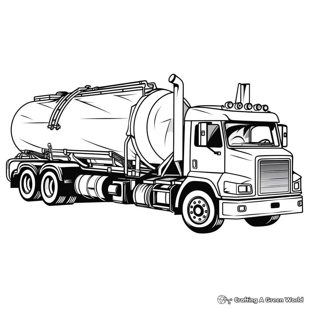 Tanker truck coloring pages