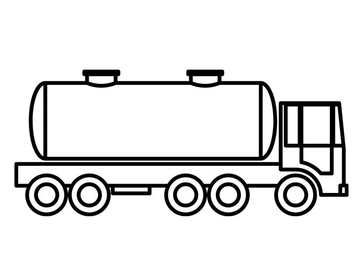 Tanker truck coloring pages