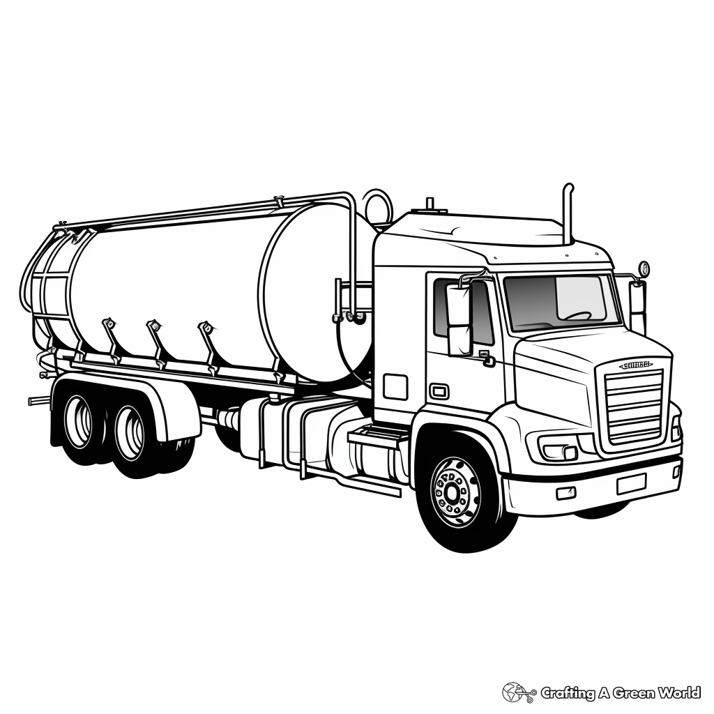 Tanker truck coloring pages