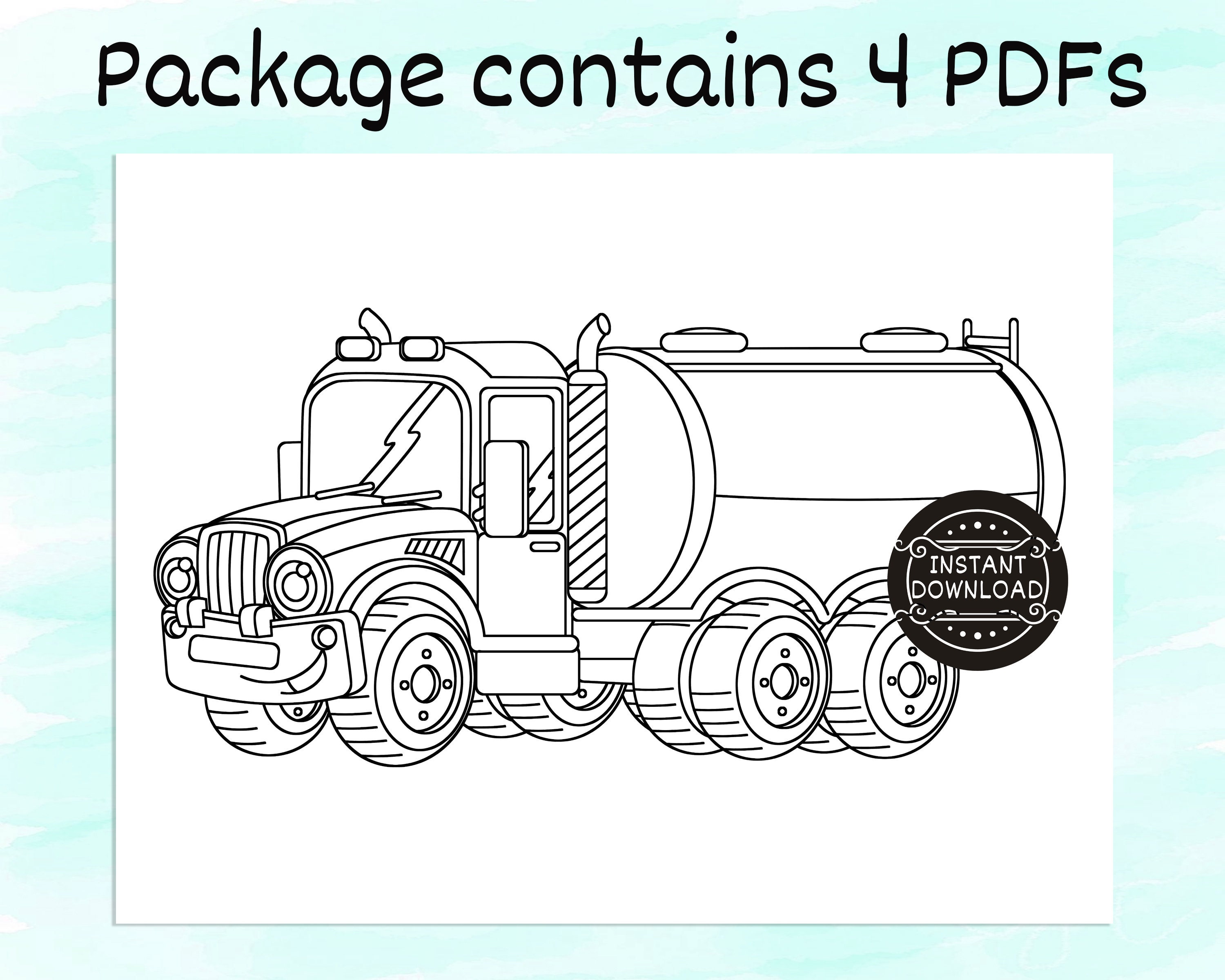 Truck coloring pages for kids printable coloring pages trucks for coloring coloring for pages for kids to print pdf set download now