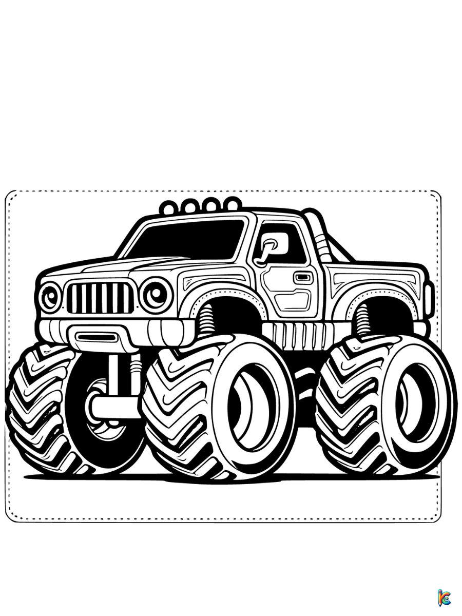 Monster truck coloring pages â