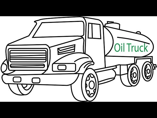 Oil truck coloring pages video vehicles coloring book video for children to learn colors