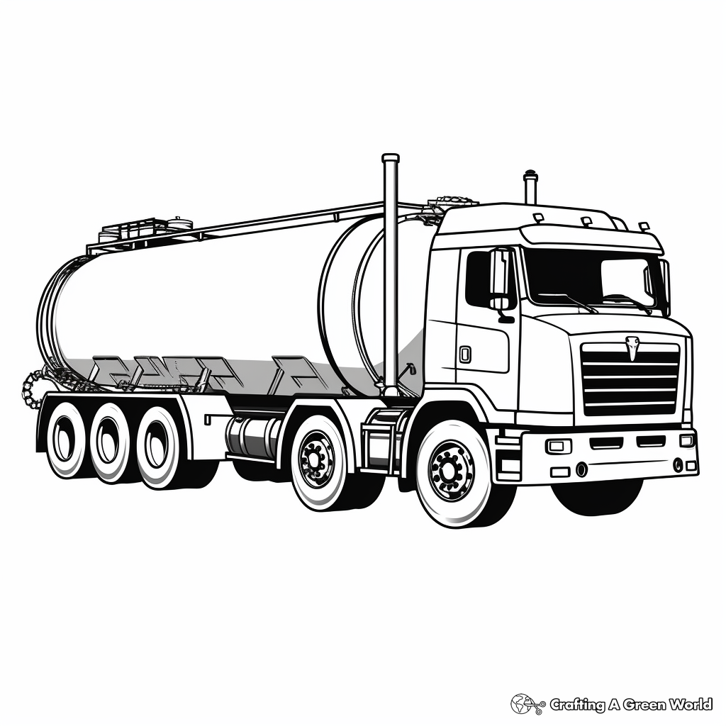 Tanker truck coloring pages