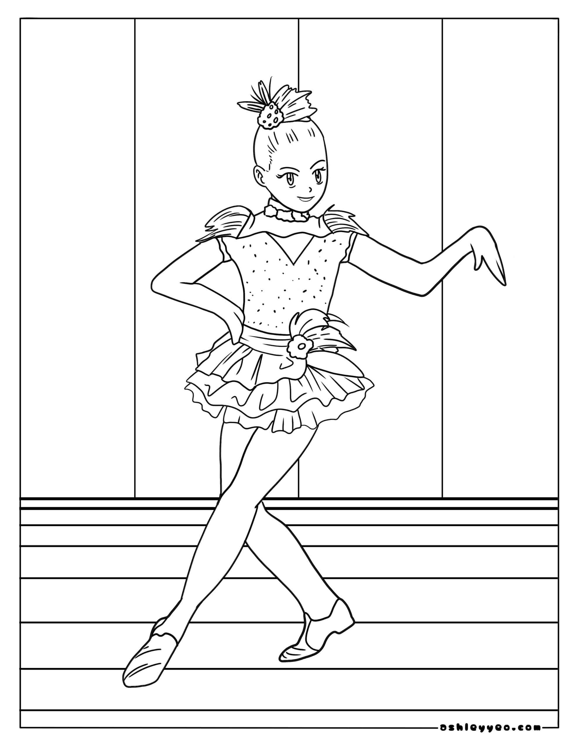 Free dance coloring pages for kids