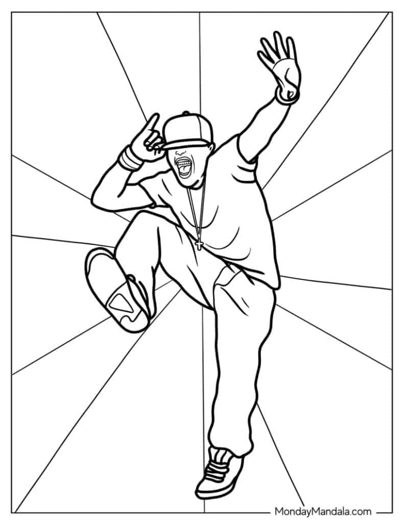 Dancing coloring pages free pdf printables