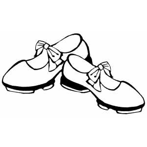 Dancing shoes coloring page