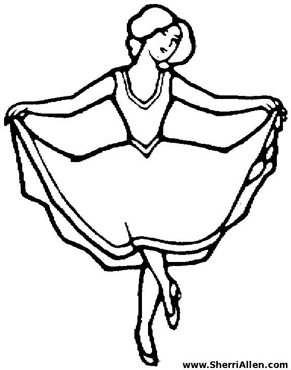 Free dance coloring pages from