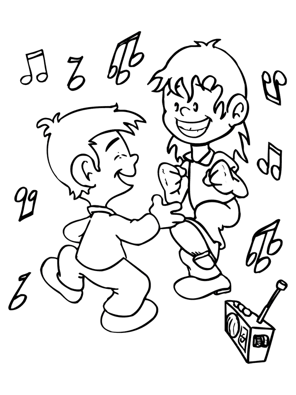 Dance coloring pages