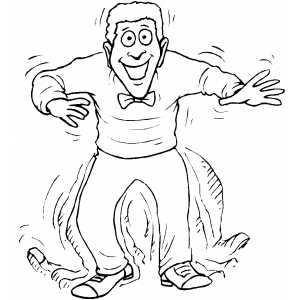 Tap dancer coloring page