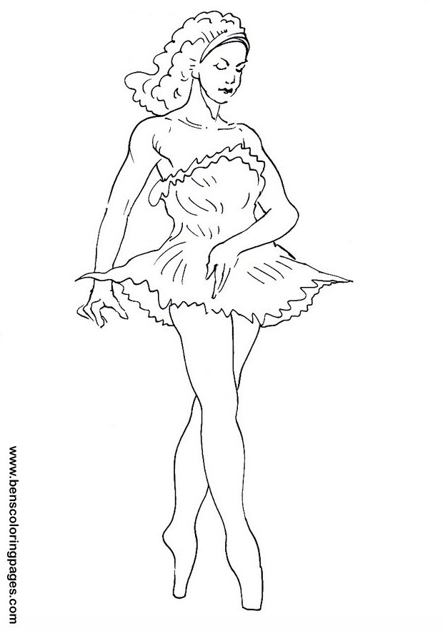 Dancers coloring pages for children