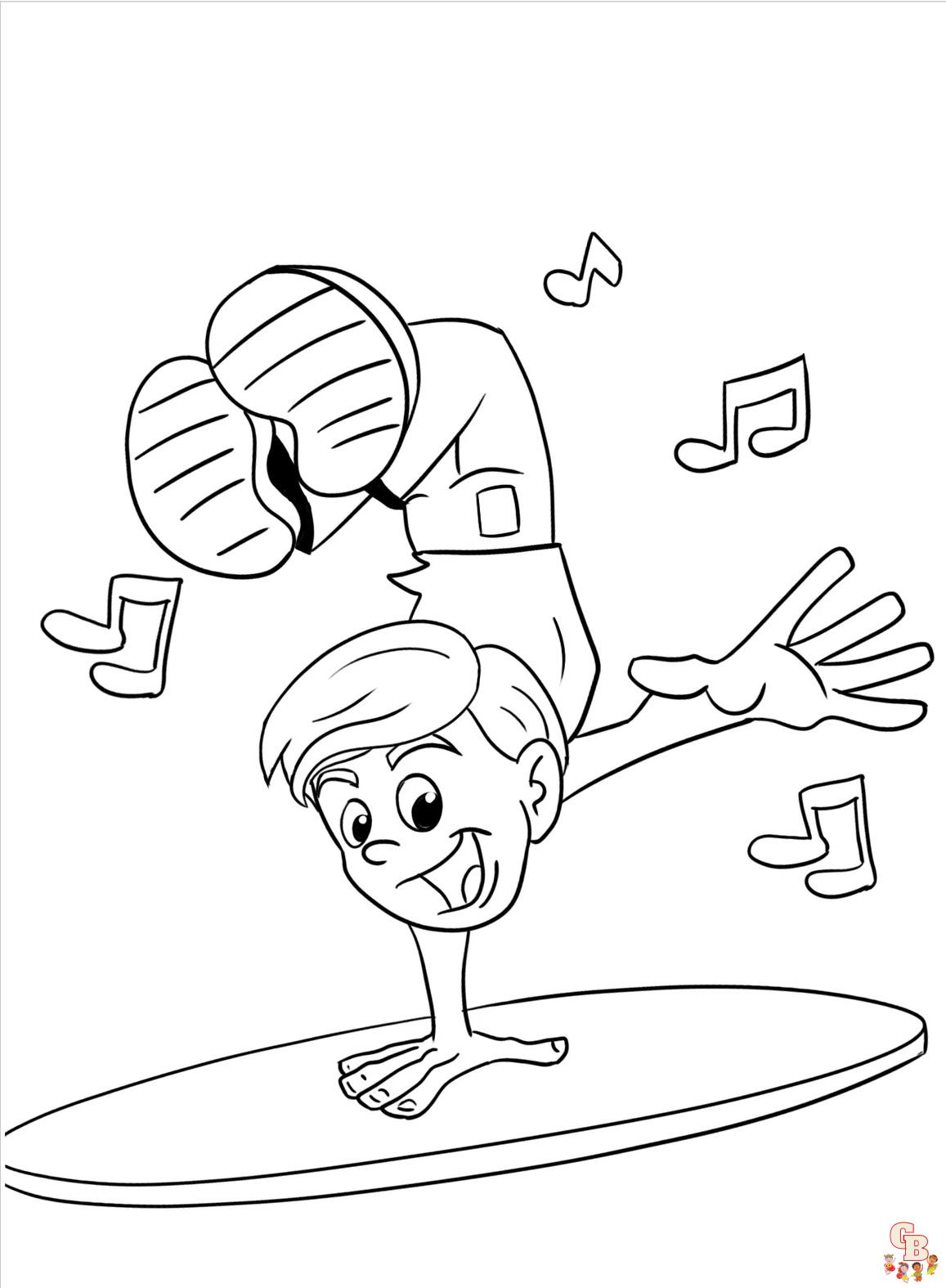 Dance coloring pages