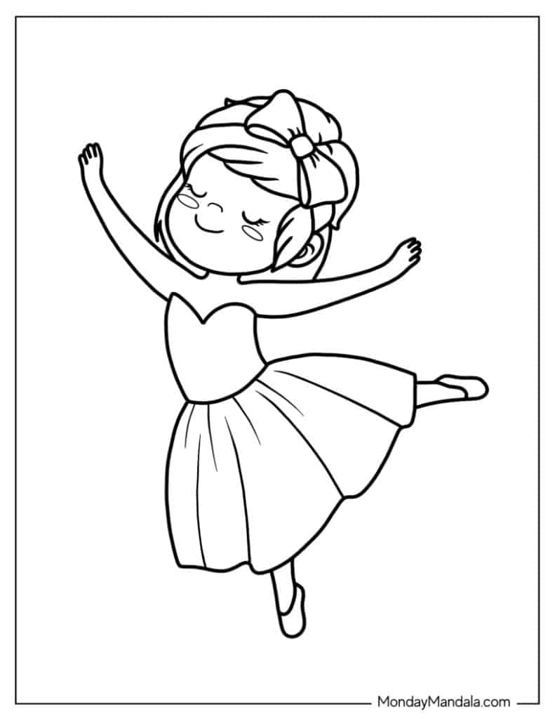 Dancing coloring pages free pdf printables