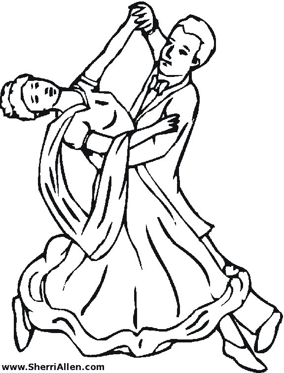 Free dance coloring pages from