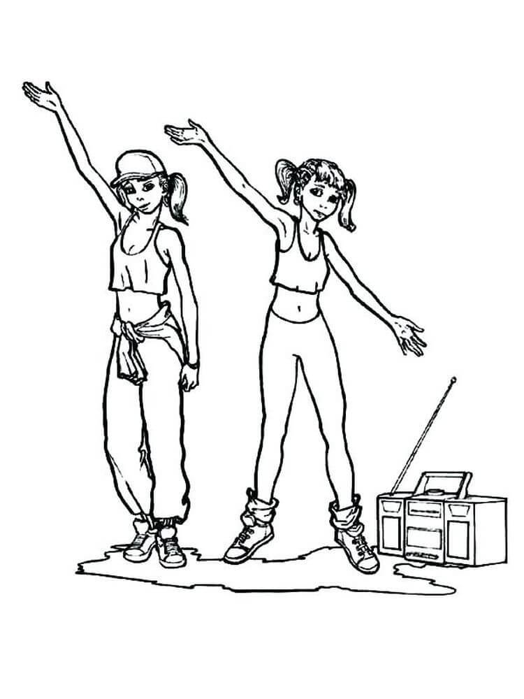 Tap dance coloring page