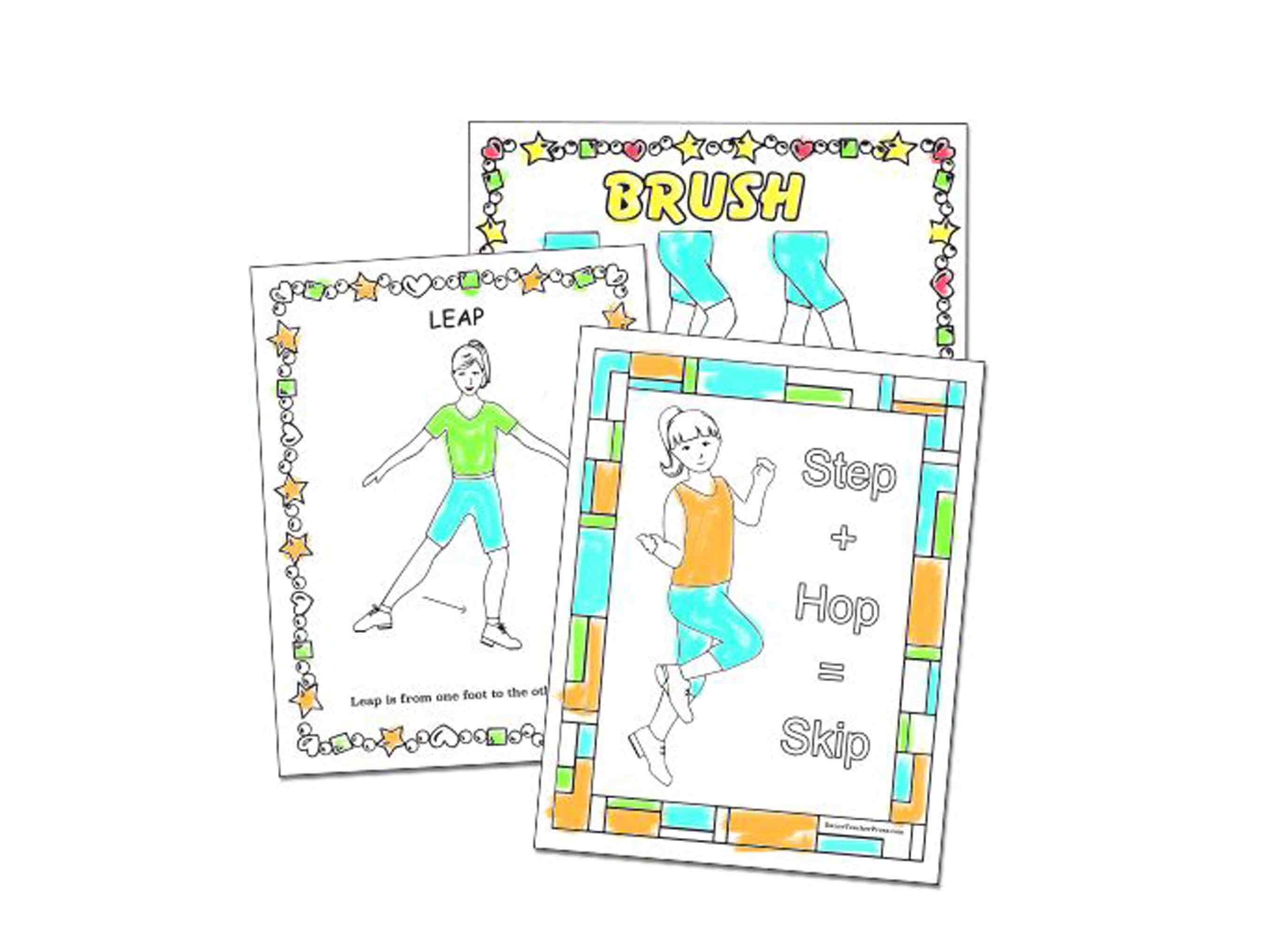 Tap dance coloring sheets