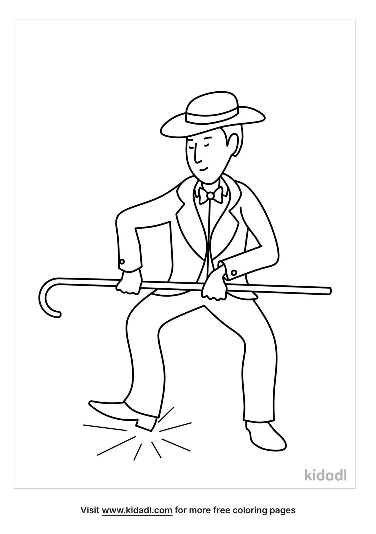 Free tap dancer coloring page coloring page printables