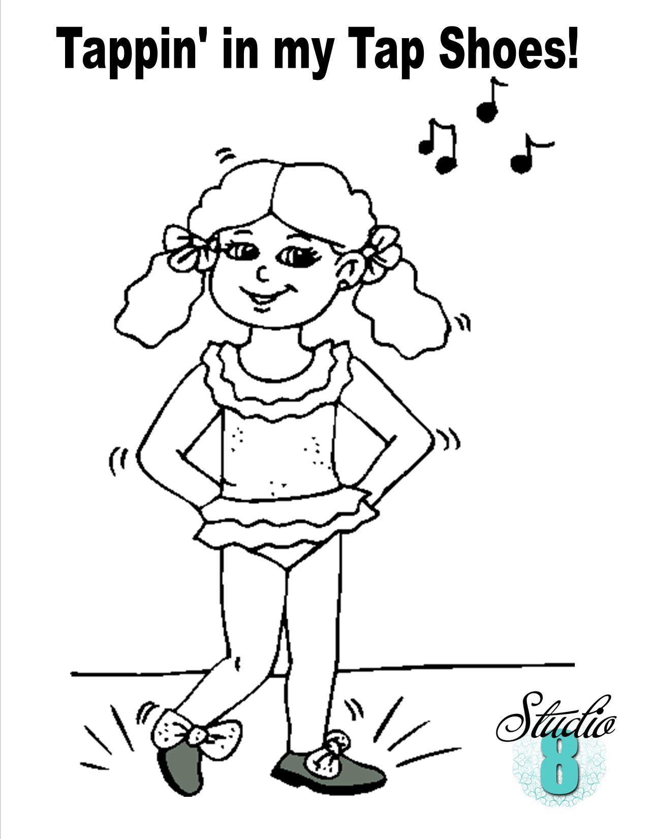 Tap dance shoes coloring pages