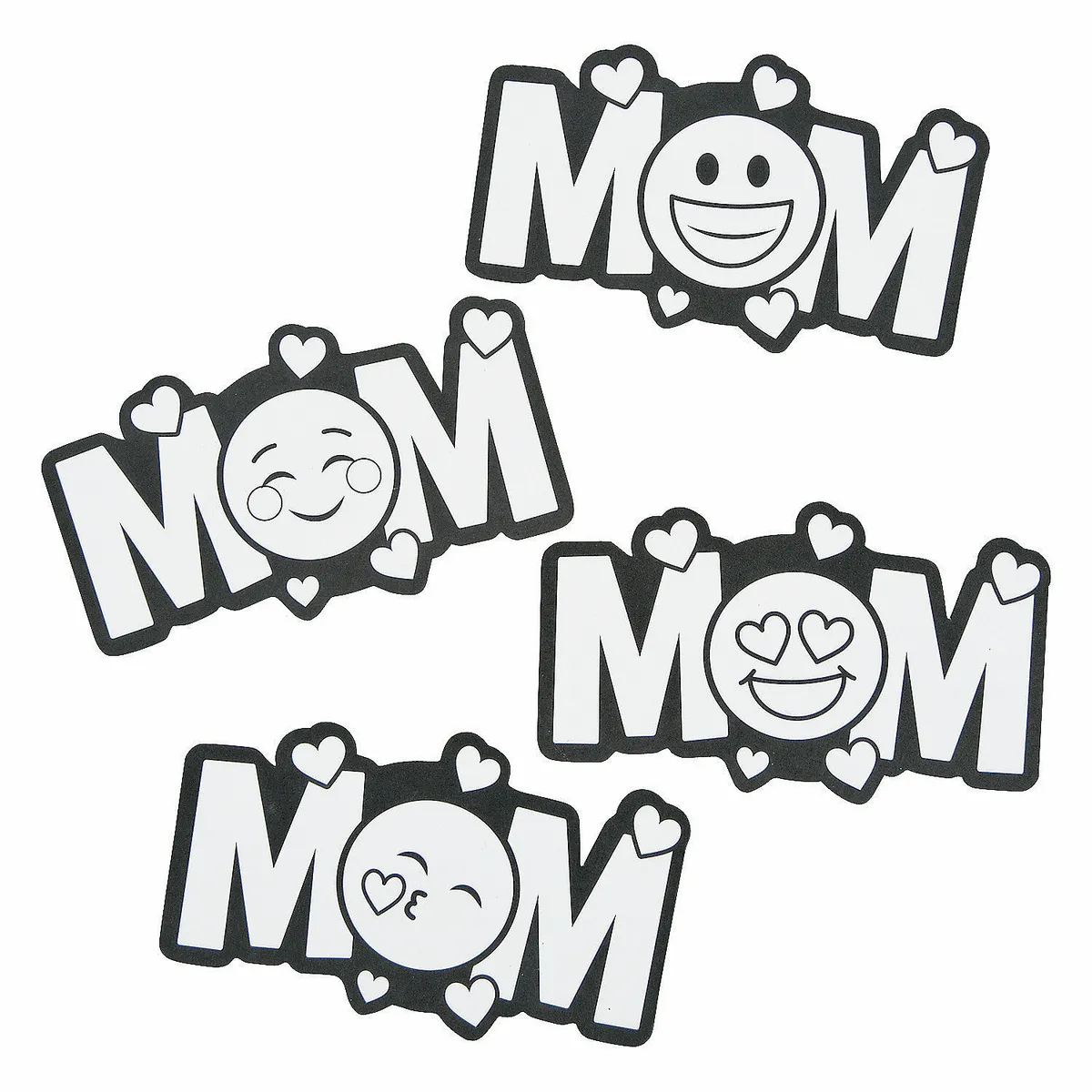 Color your own emoji mom magnets