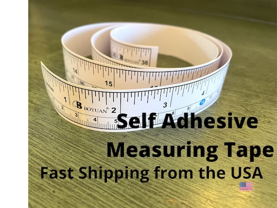 Tape measure self adhesive for easy use on sewing machine table yard long accurate measuring tape metric cm mm standard ships fast usa