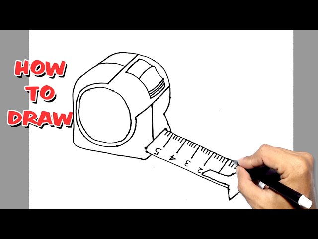 How to draw measuring tape step by step