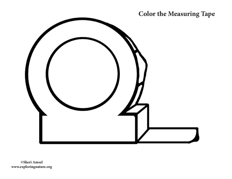 Measuring tape coloring page