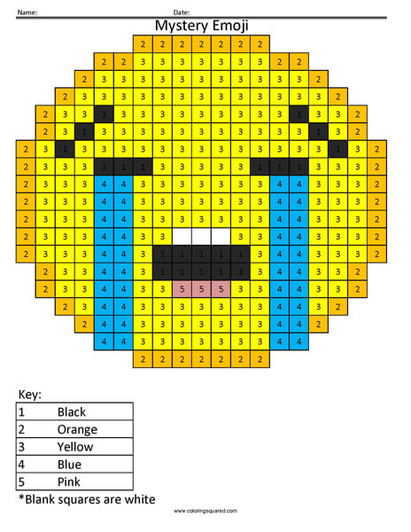 Emoji color by number