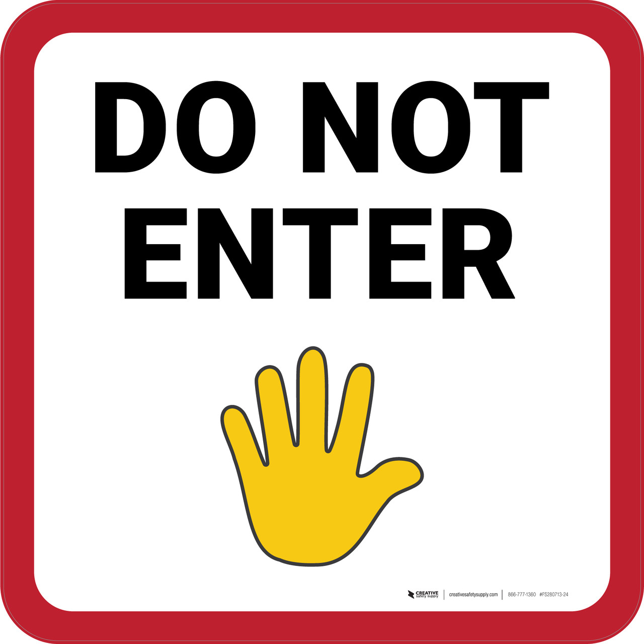 Do not enter with emoji square