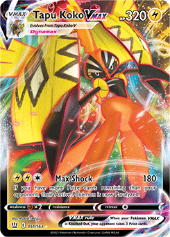 Tapu koko vmax battle styles tcg card database