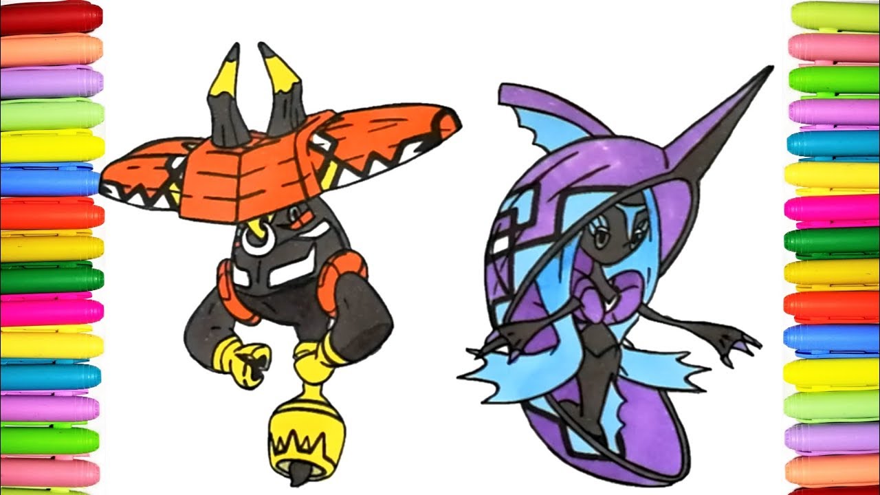 Pokemon list coloring tapu bulu and tapu fini