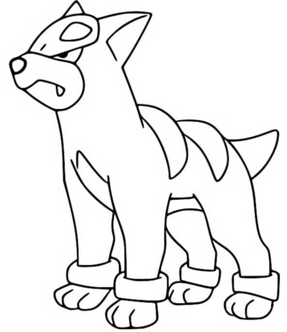 Houndour pokemon coloring page