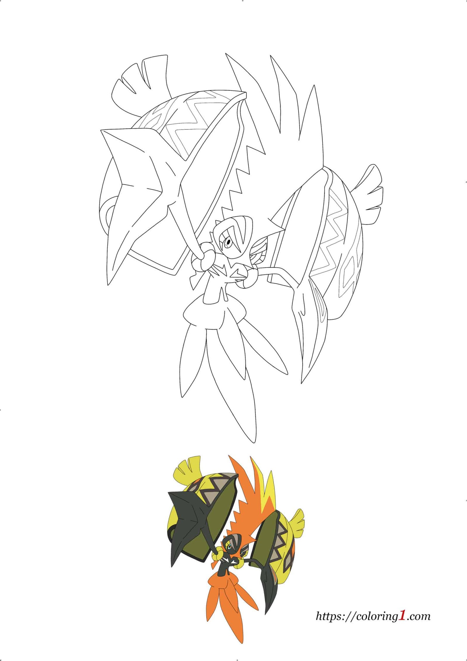 Pokemon tapu koko coloring pages