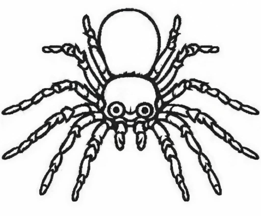 Tarantula image coloring page