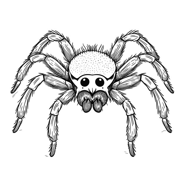 Premium vector tarantula coloring pages vector animals