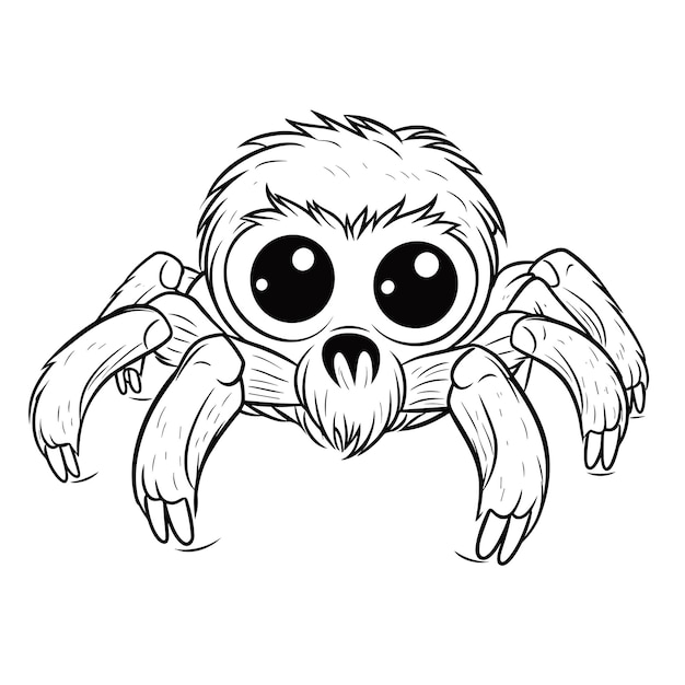 Premium vector tarantula coloring pages vector animals