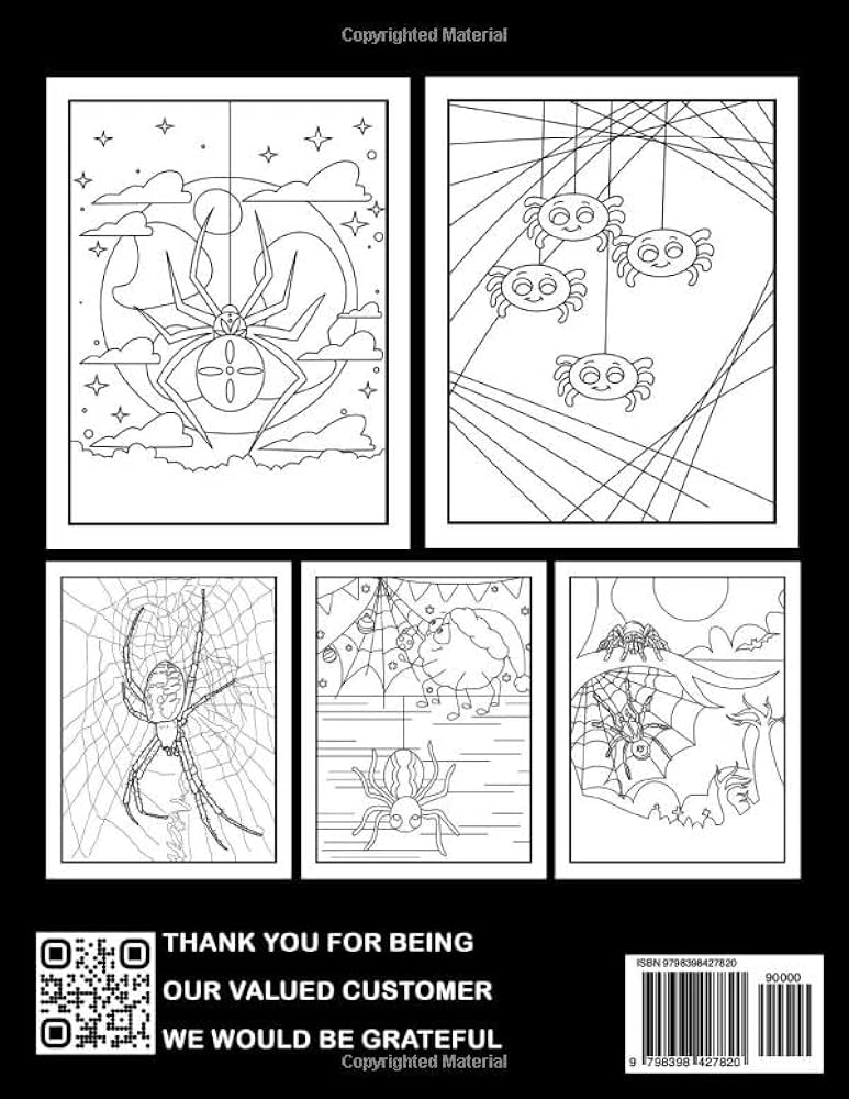 Tarantula coloring book character coloring pages with spider designs perfect for boys girls and gift giving on any occasion boost creativity and relieve stress cisneros dexter books