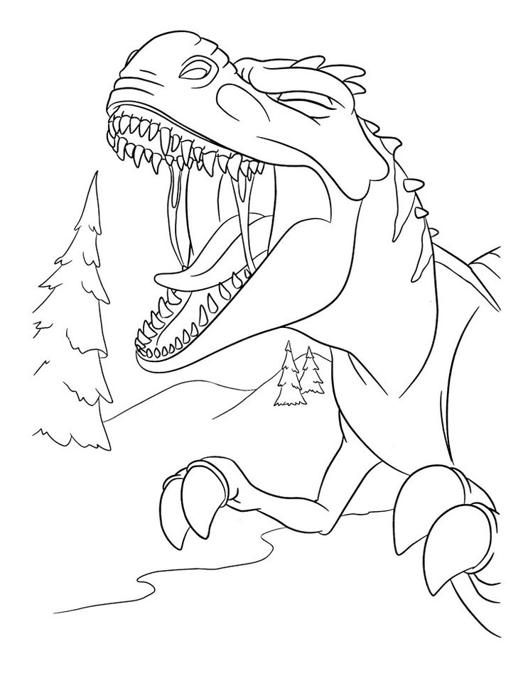 Free tarbosaurus coloring pages pdf to print