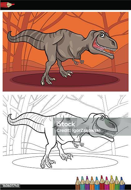 Tyrannosaurus rex dinosaur for coloring stock illustration