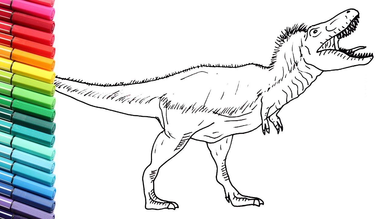 How to draw dinosaur the tarbosaurus